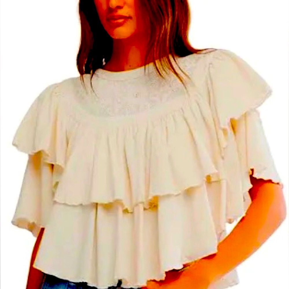 Anthropologie NWT Women’s unique White top